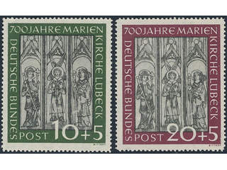 Germany GFR (BRD). Lot ★★. 16 stamps in sets incl better such as Church of St Mary, and …