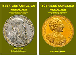 Books, Sweden. 'Sveriges Kungliga Medaljer 1521–1872', part 1–2, Roberto Delzanno, 1339 …