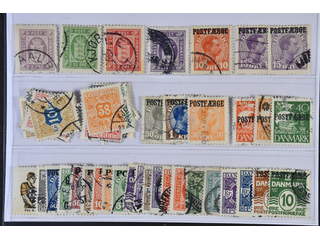 Denmark. Used 1875–1950. Back-of-the-book. All different, e.g. Tj6, 9, 14, 23, TI 1-20, …