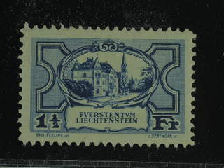 Liechtenstein. Michel 71 ★ , 1925 Different designs 1½ Fr black-ultramarine. EUR 360 if …