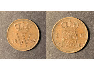 Nederländerna Willem I (1815-1840) 1 cent 1827, VF