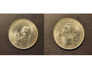 Mexico 5 pesos 1953 Hidalgo, UNC