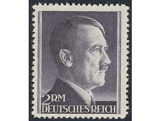 Germany Reich. Michel 800A wx ★★ , 1942 Adolf Hitler 2 RM black-violet perf 12½. Fresh …
