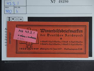 Germany Reich. Booklet Michel MH43.3.1 ★★ , 1936 Modern buildings 2 RM. EUR 250