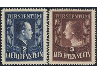 Liechtenstein. Michel 304A–05B ★★, 1951 Furst Couple,cheapest perfs. EUR 190