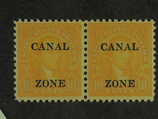 Panama Canal. ★★/★/⊙. Small lot 8 stamps (7 different and 10c overprint in xx pair) on …