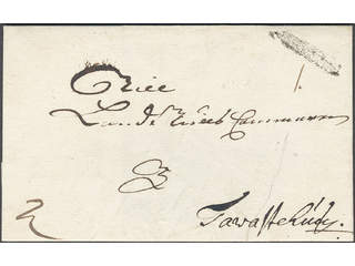Sweden. A county. STOCKHOLM, ribbon postmark. Type 3 on cover (tear) sent to Tavastehus. …