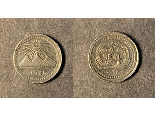 Guatemala 1/4 real 1885, XF-UNC Key date