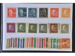 Sweden. ★ 1920–1936. Coil stamps. All different, e.g. F 149A, 151A, 154-55, 180b, 184, …