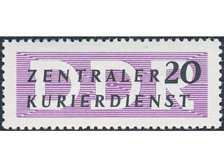 Germany GDR (DDR). Official Michel ZKD7 X ★★ , 1956 20 (pf), (B) for administrative …